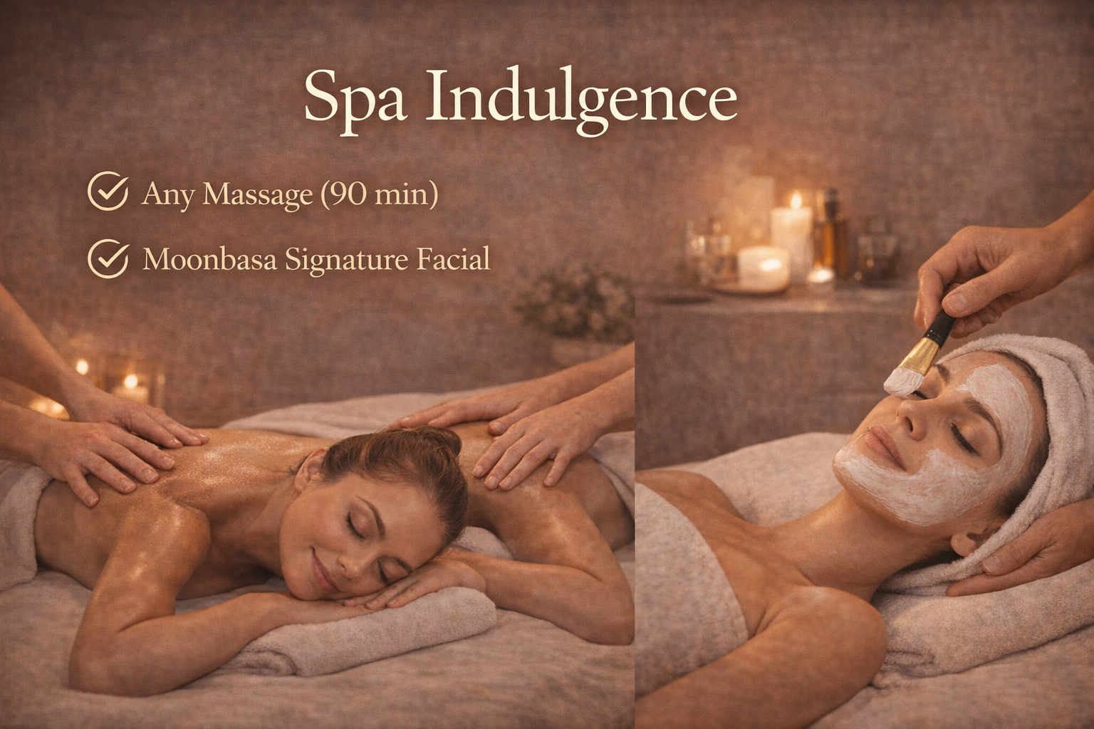 Any Massage (90) + Moonbasa Signature Facial