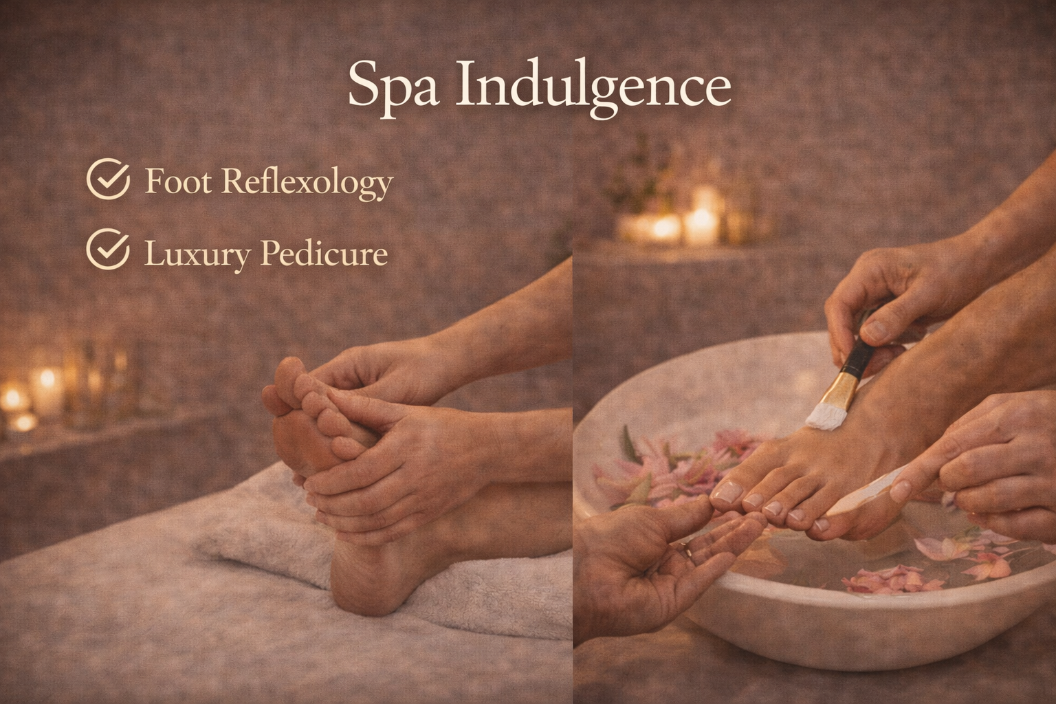Foot Reflexology + Luxury Pedicure